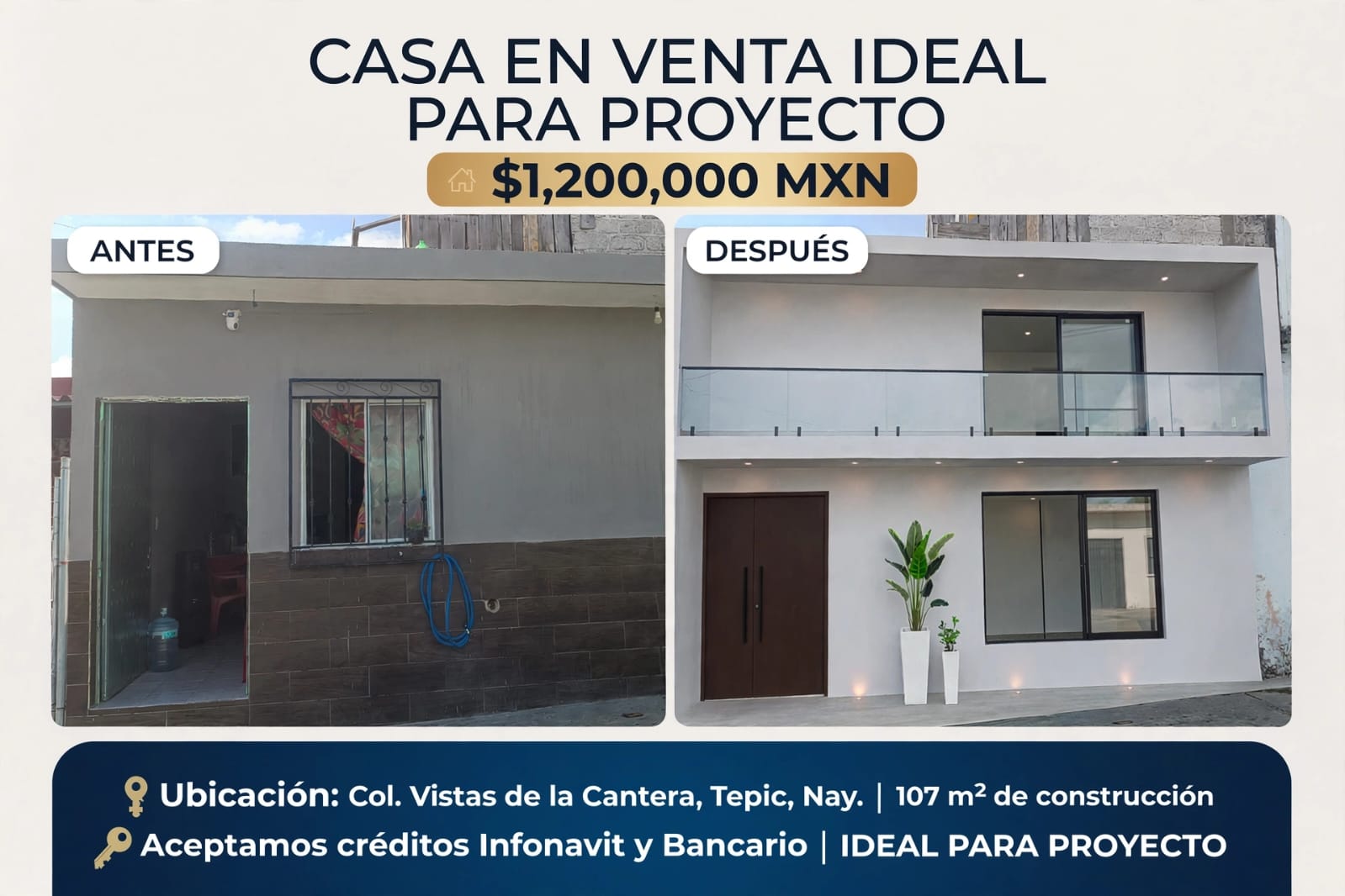 CASA EN VENTA IDEAL PARA PROYECTO
