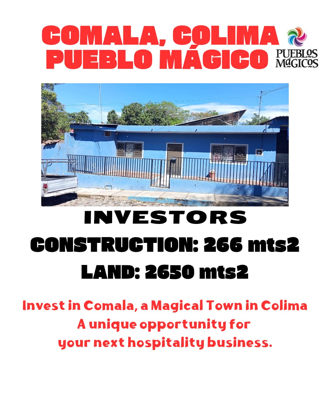 PROPIEDAD EN VENTA COMALA COLIMA MEXICO  PUEBLO MAGICO